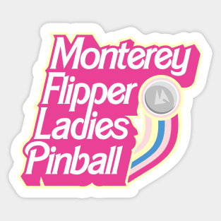 Monterey Flipper Ladies Pinball Doll Box Sticker